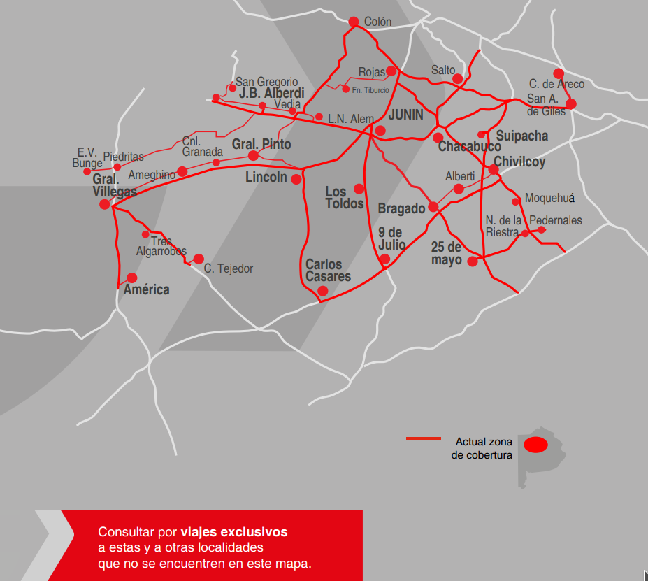 Mapa de cobertura Christin Logística
